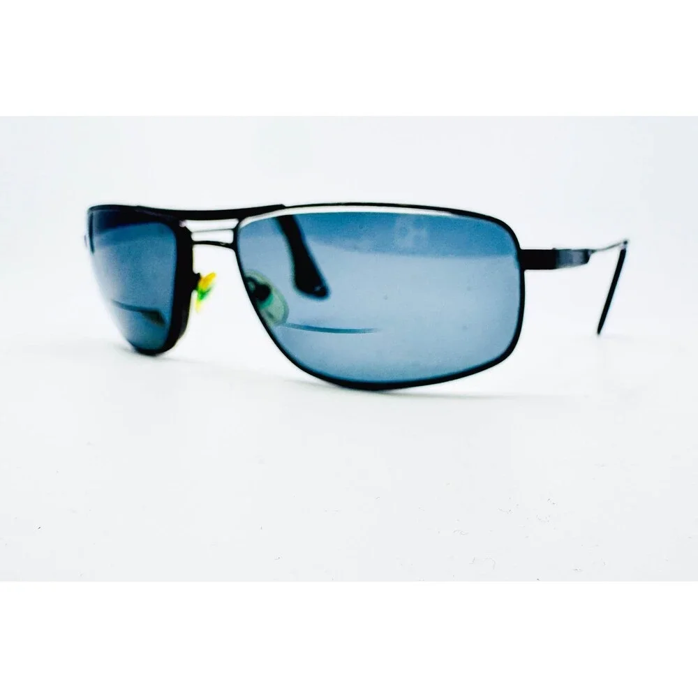 Unbranded Sunglasses Frames Mens Black Metal Double Bridge Rectangle 62-15